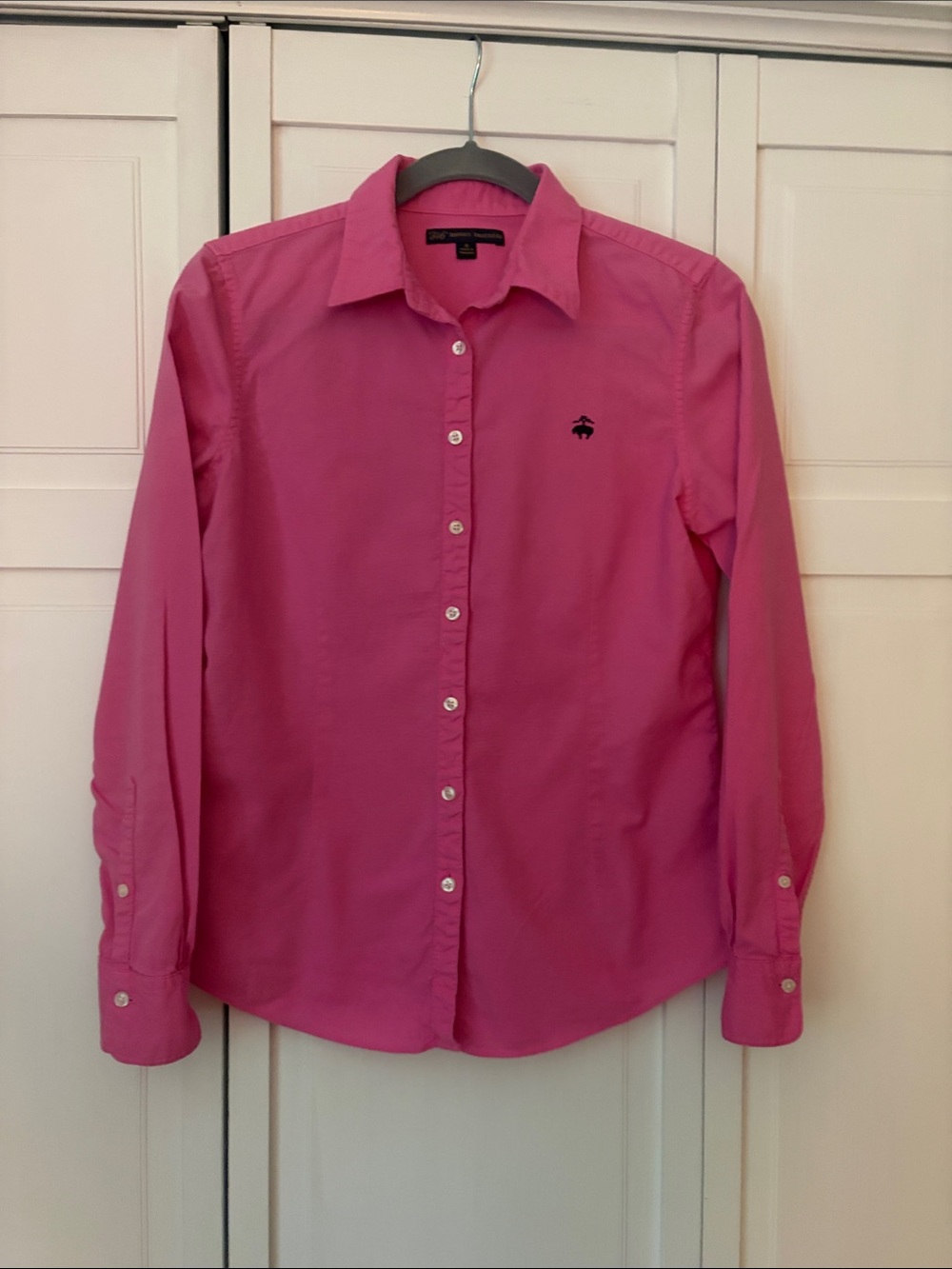 Brooks Brothers Pink Button-Down Women’s  Shirt with Embroidered Logo